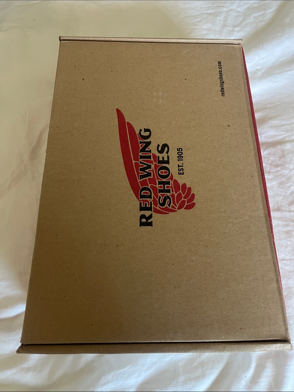 Red Wing Shoes Brown Cardboard Box with Red Logo